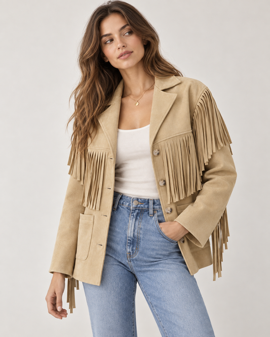Chaqueta corta con flecos · imagen 1