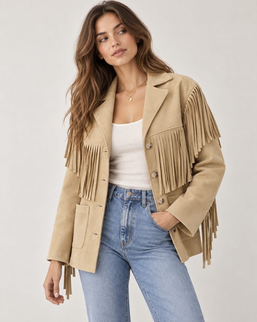 Chaqueta corta con flecos · imagen 1