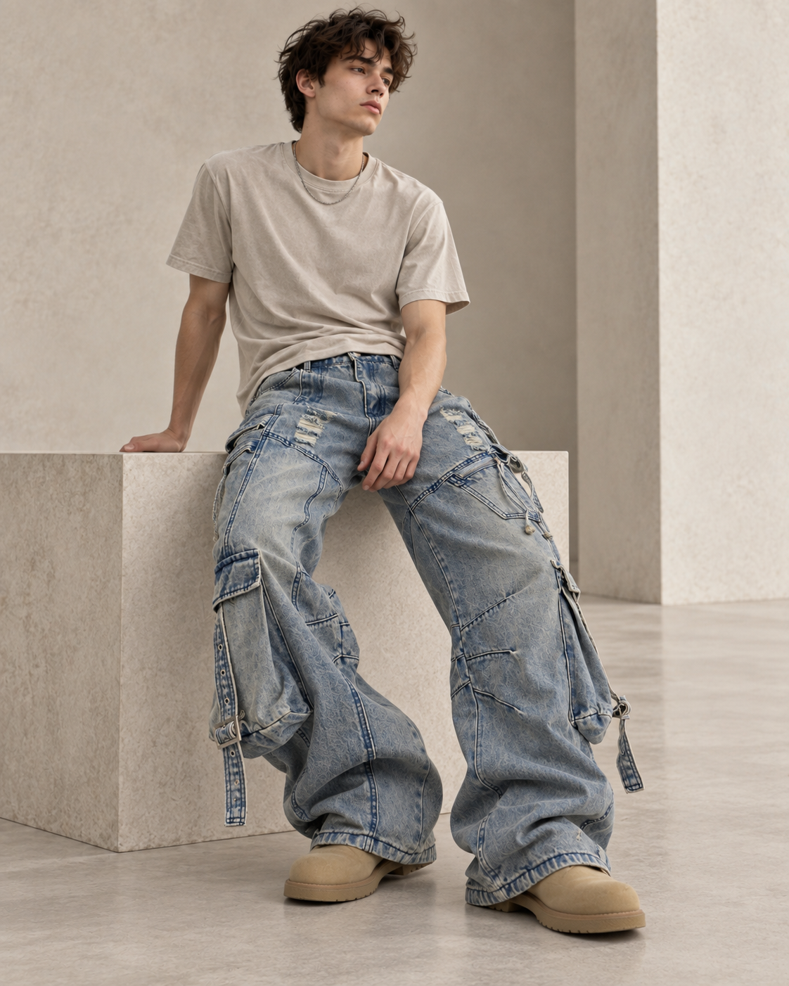 Jeans Axel baggy desgastados · imagen 5