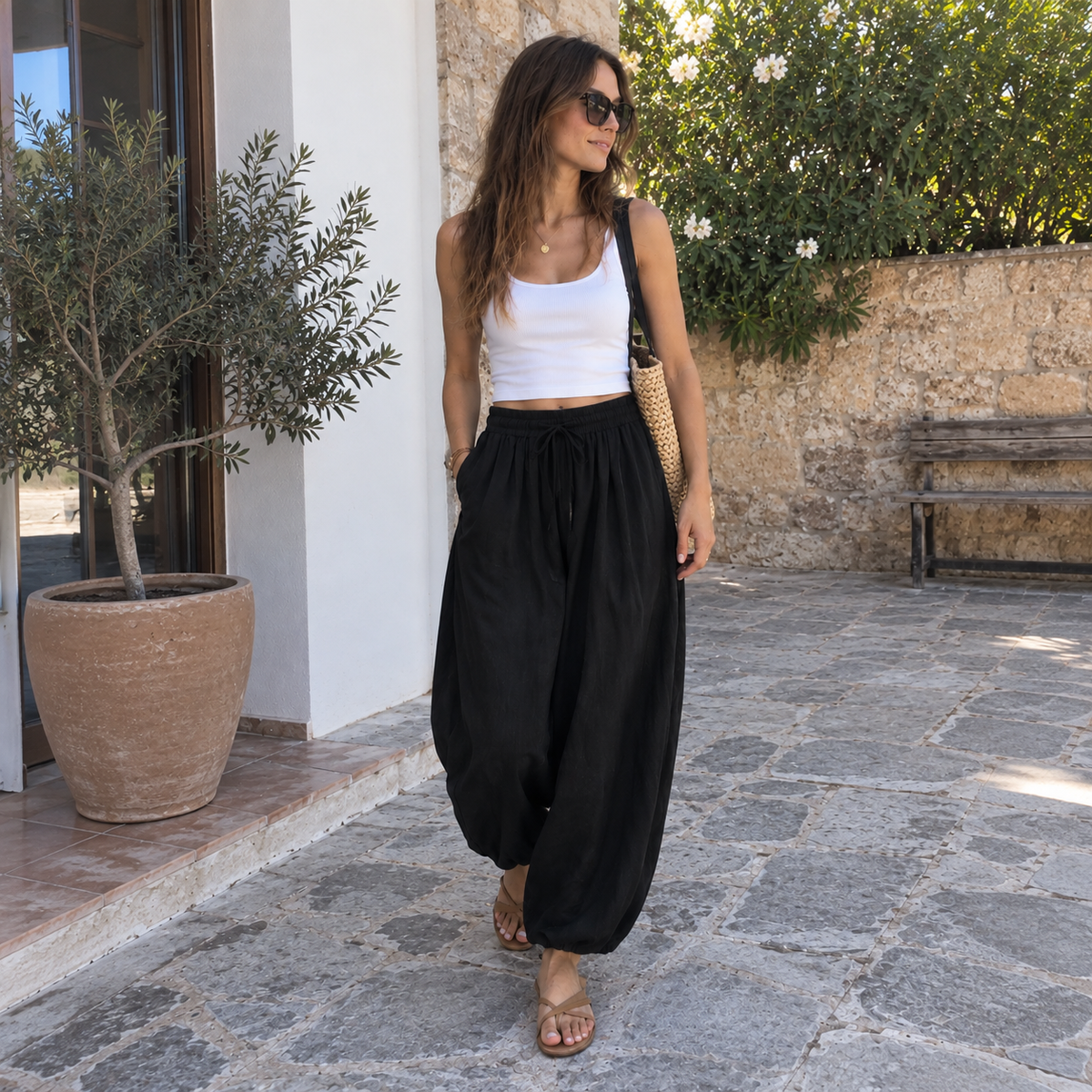 Pantalón bombacho de talla única