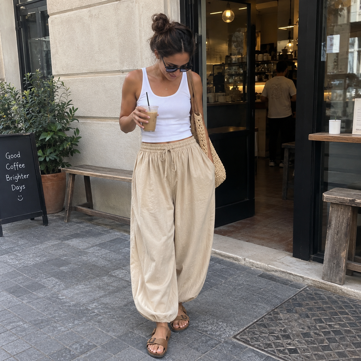 Pantalón bombacho de talla única