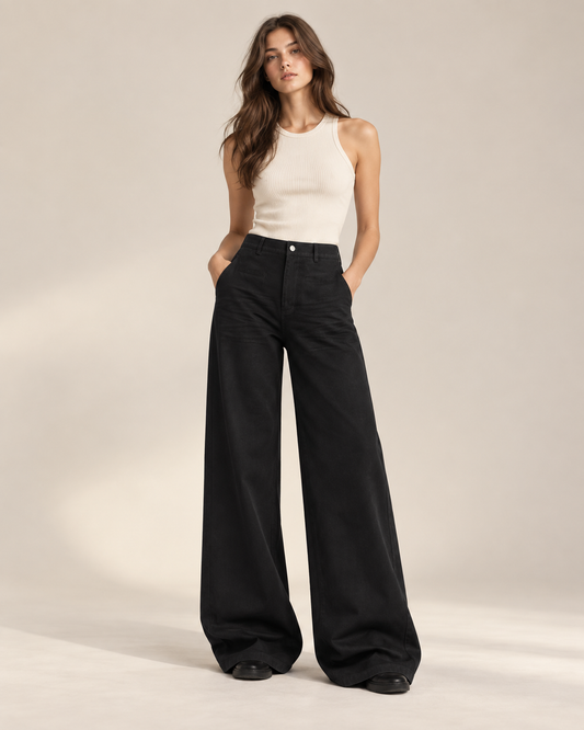Jeans Alba wide leg negros · imagen 1