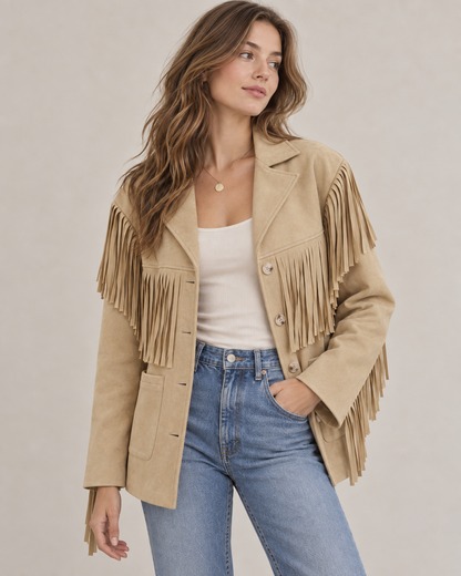 Chaqueta corta con flecos · imagen 3