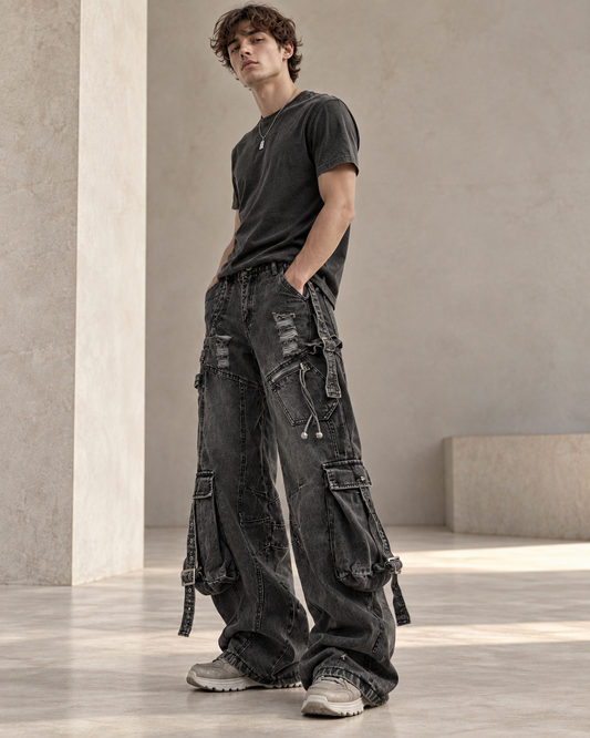Jeans Axel baggy desgastados · imagen 1
