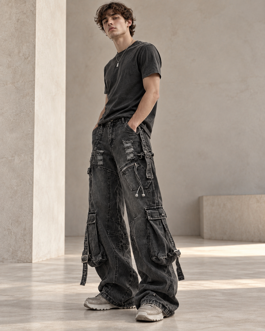 Jeans Axel baggy desgastados · imagen 1