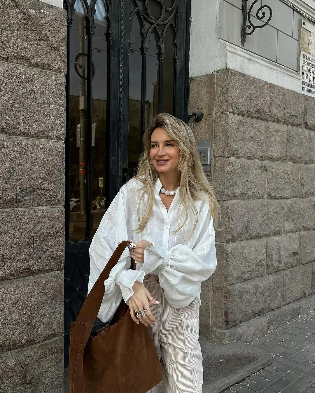 Camisa Vera oversize de manga abullonada · Oelnor · imagen 4