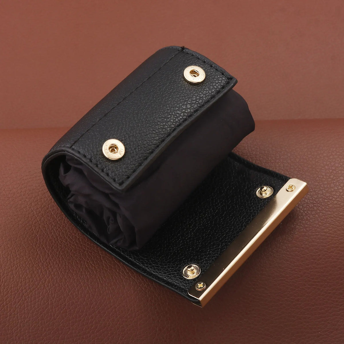 Bolsa de tela plegable con llavero
