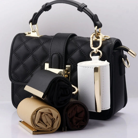 Bolsa de tela plegable con llavero
