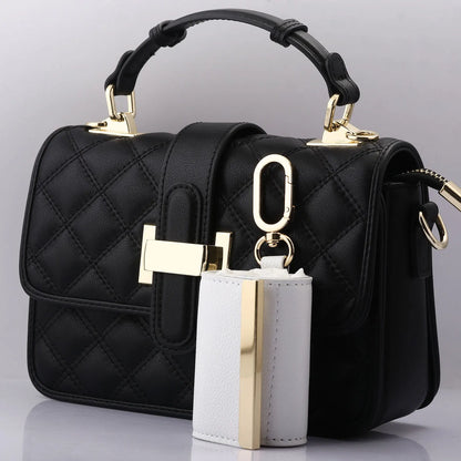 Bolsa de tela plegable con llavero