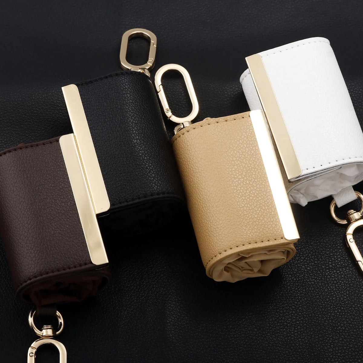 Bolsa de tela plegable con llavero