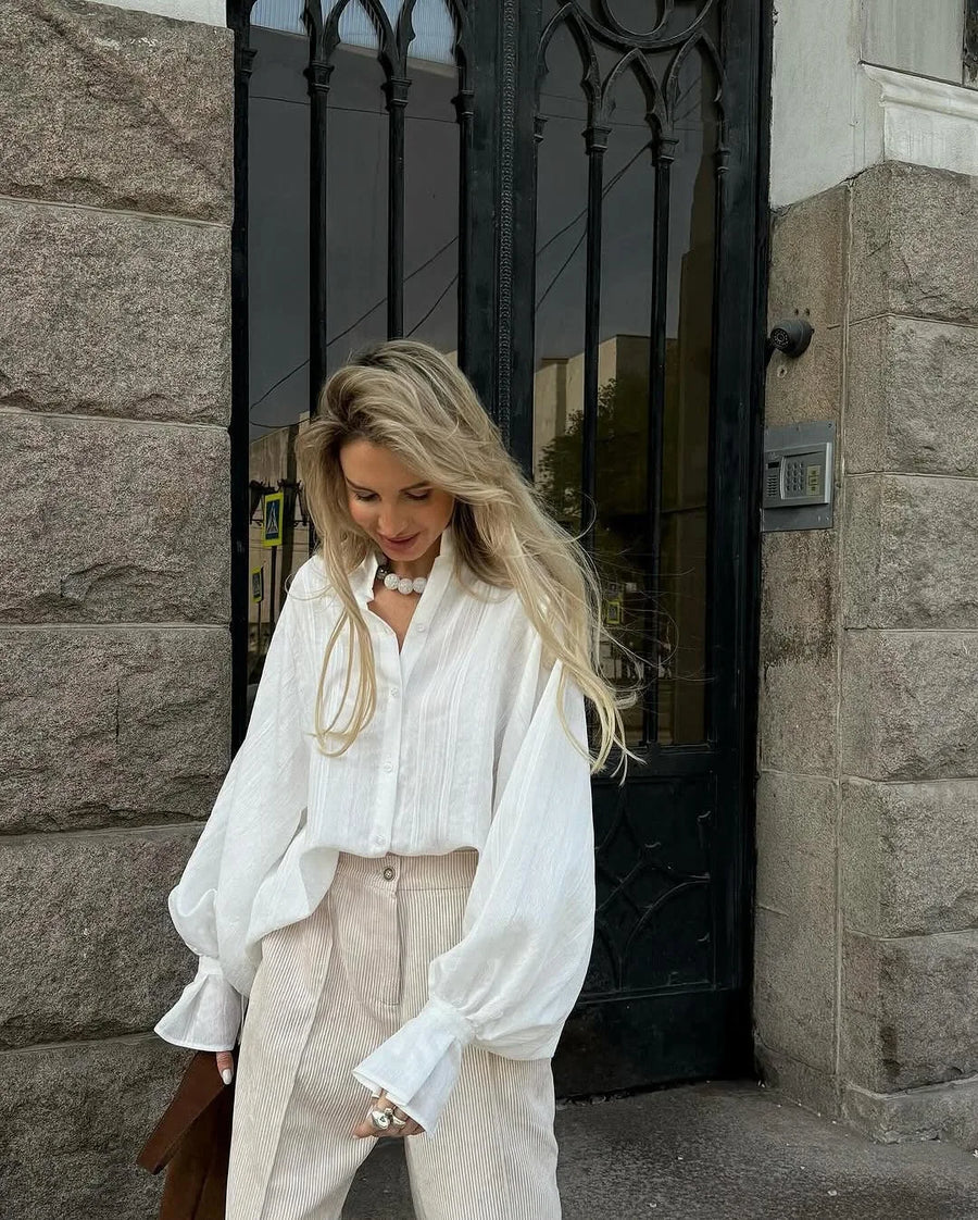 Camisa Vera oversize de manga abullonada · Oelnor · imagen 5