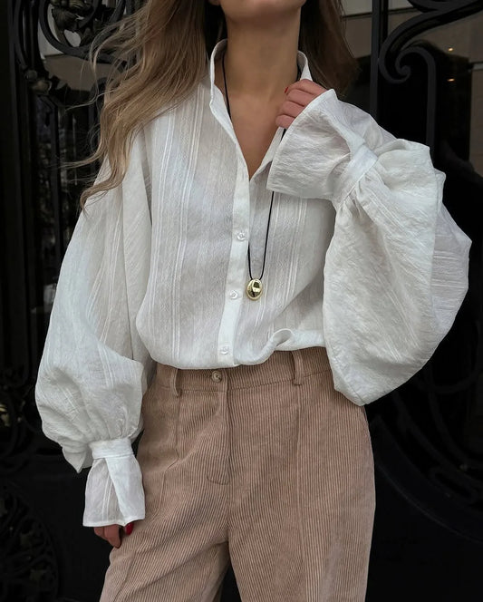 Camisa Vera oversize de manga abullonada · Oelnor · imagen 1