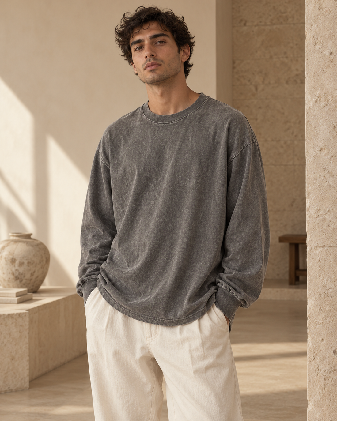 Camiseta retro oversize de manga larga · imagen 5