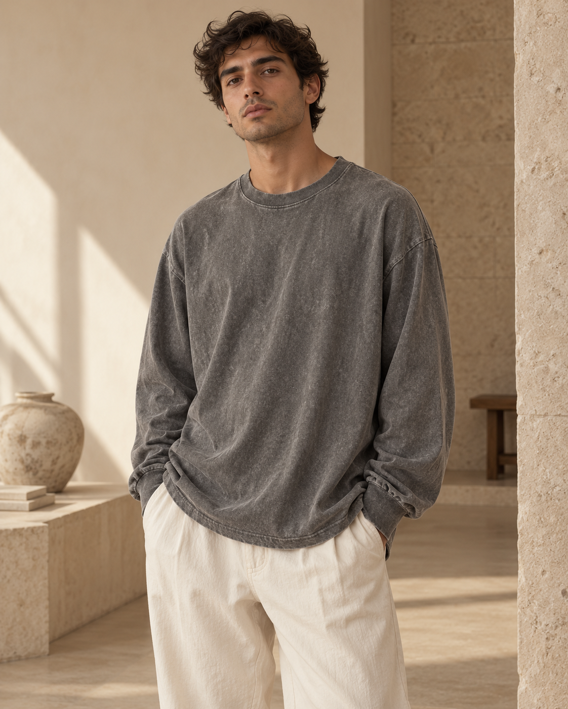 Camiseta retro oversize de manga larga · imagen 5