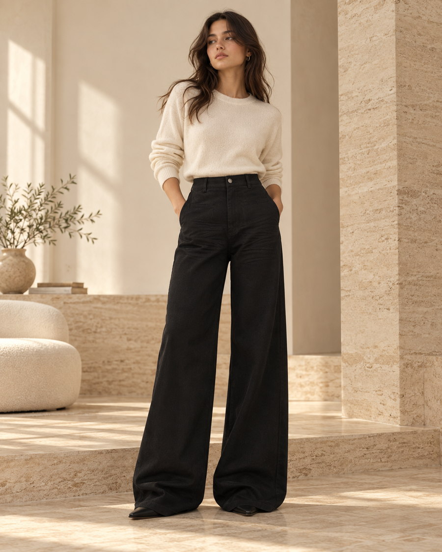Jeans Alba wide leg negros · imagen 3