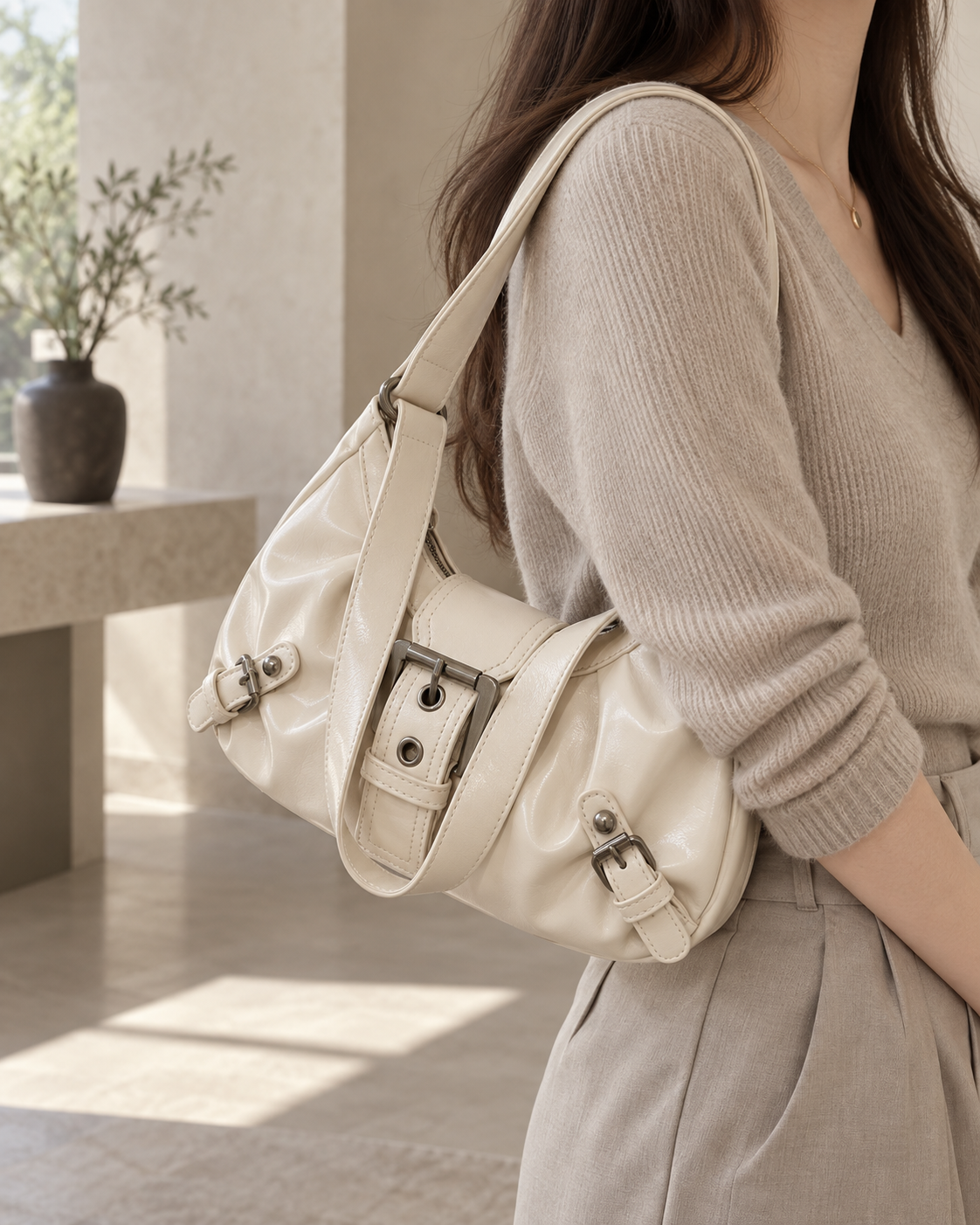 Bolso Mara hobo plisado · imagen 1