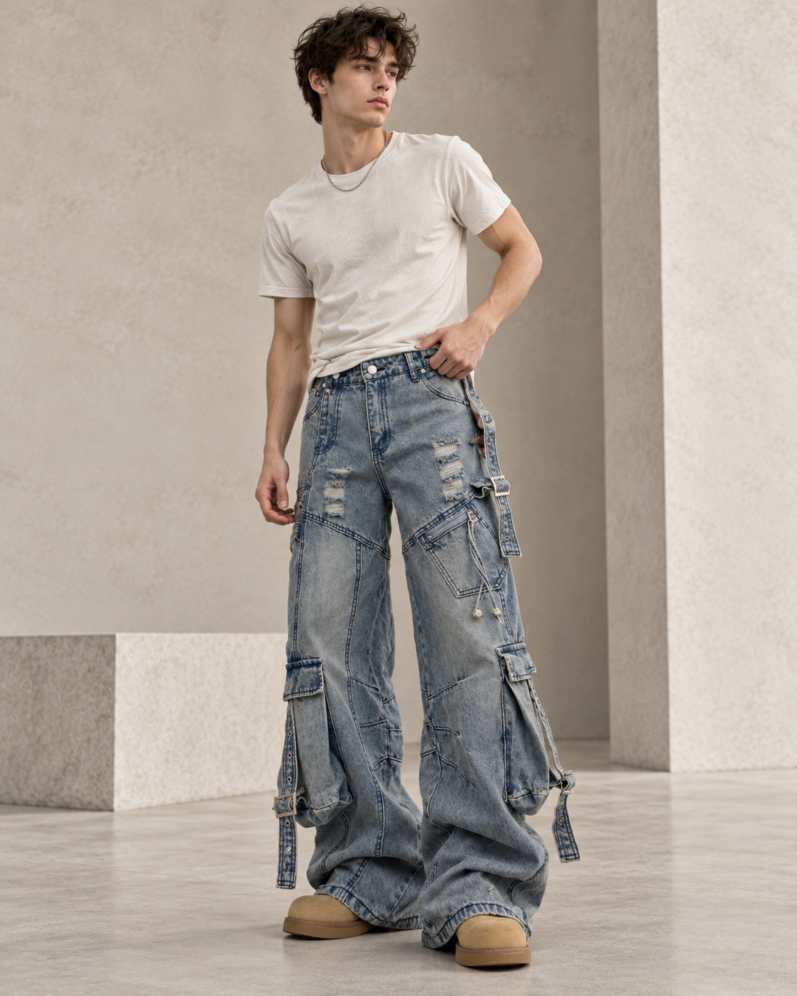 Jeans Axel baggy desgastados · imagen 2