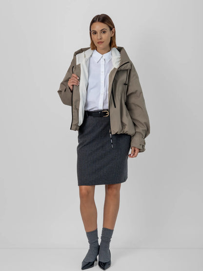 Chaqueta impermeable corta oversize